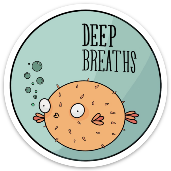 Deep Breaths Sticker