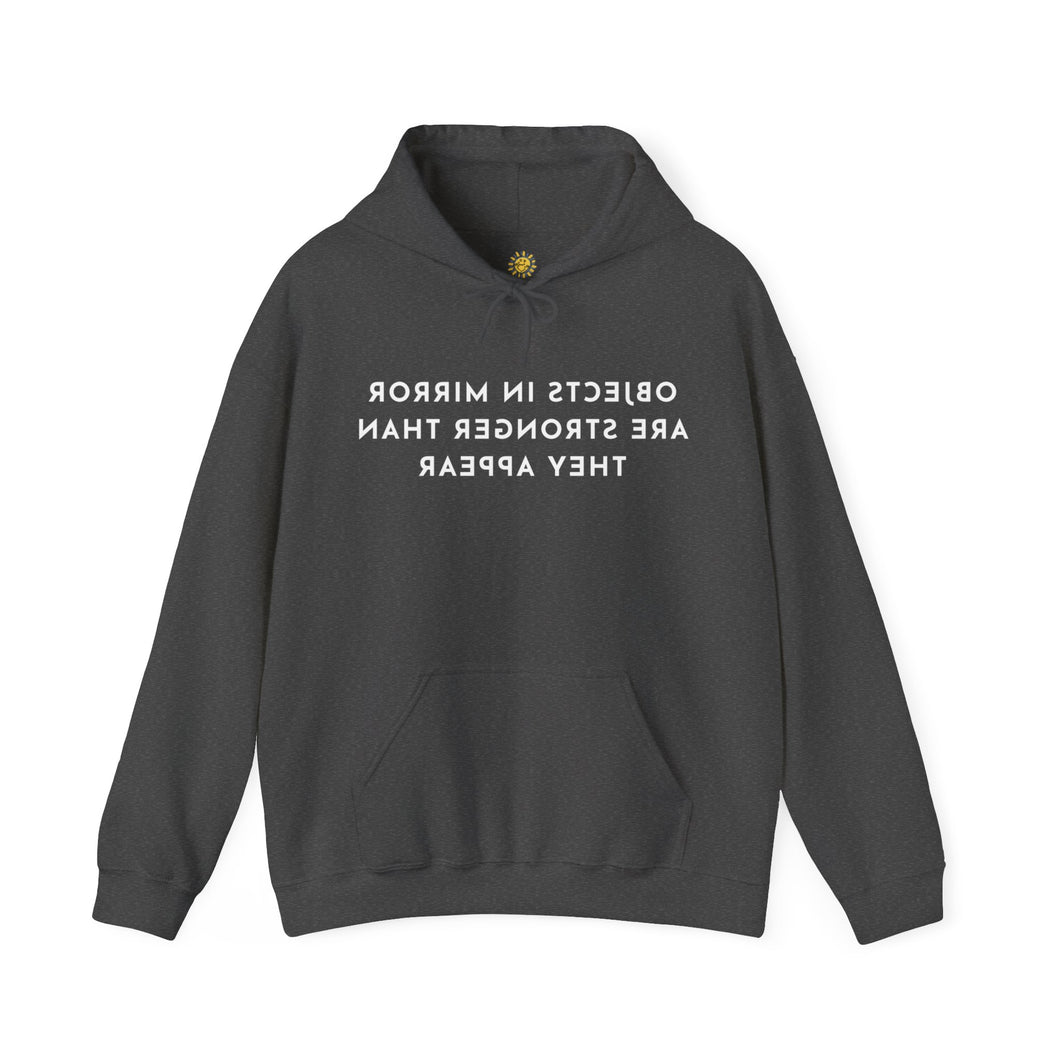 Objects in Mirror Are Stronger Than They Appear Hoodie
