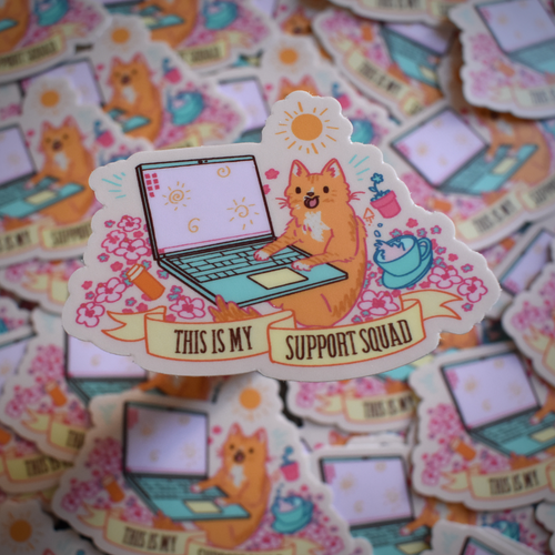 This is My Support Squad Sticker - My Pocket of Sunshine LLC