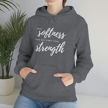 Load image into Gallery viewer, Your Softness Does Not Limit Your Strength Hoodie
