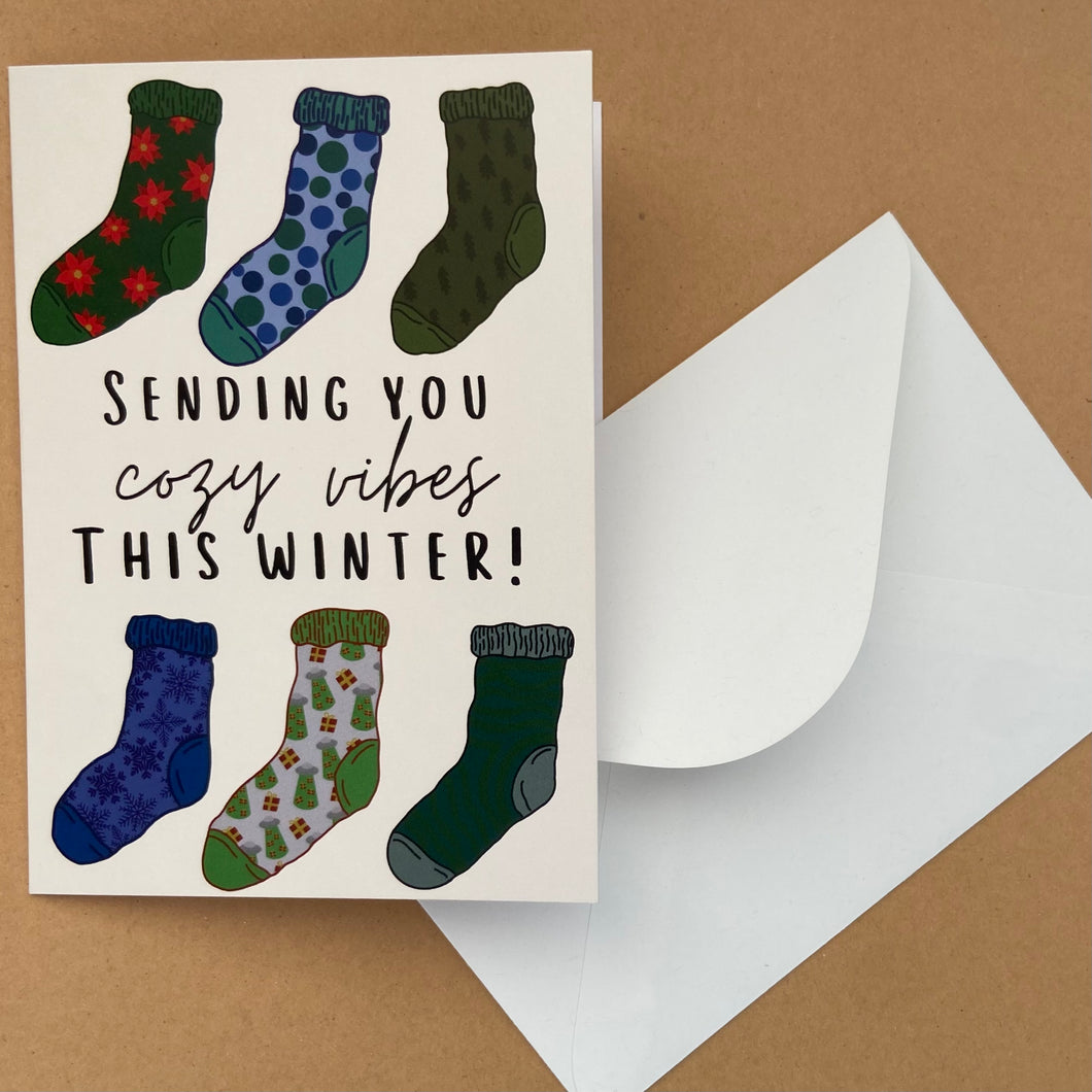 Sending You Cozy Vibes This Winter Greeting Card