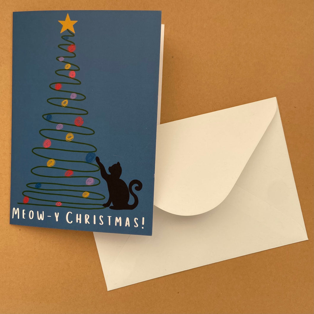 Meow-y Christmas Greeting Card